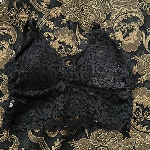 Shein net bra top size XS color black - used size tag was cut